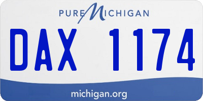 MI license plate DAX1174