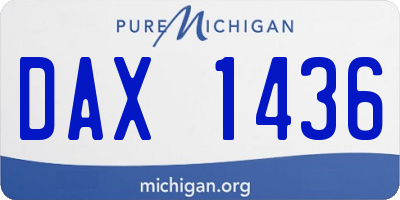 MI license plate DAX1436