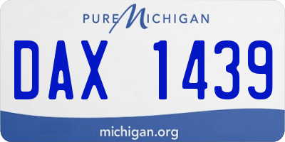 MI license plate DAX1439