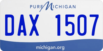 MI license plate DAX1507