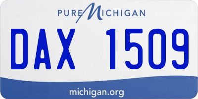 MI license plate DAX1509
