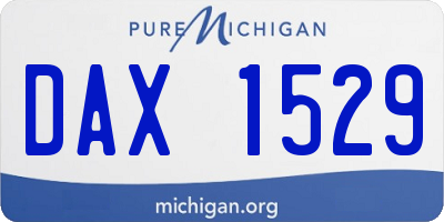 MI license plate DAX1529