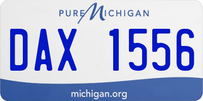 MI license plate DAX1556