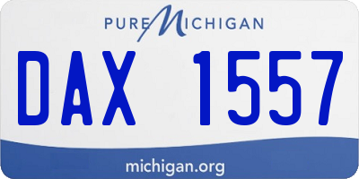 MI license plate DAX1557