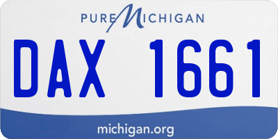 MI license plate DAX1661