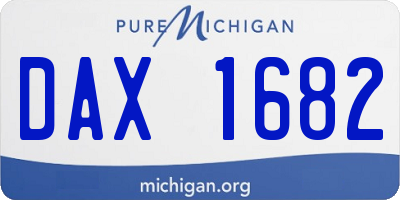 MI license plate DAX1682