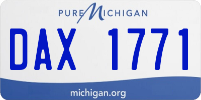 MI license plate DAX1771