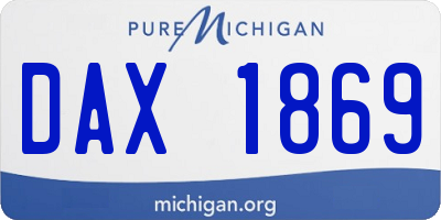 MI license plate DAX1869