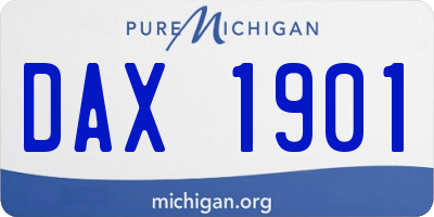 MI license plate DAX1901