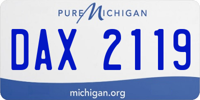 MI license plate DAX2119