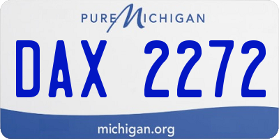 MI license plate DAX2272