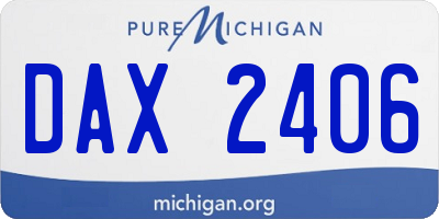 MI license plate DAX2406