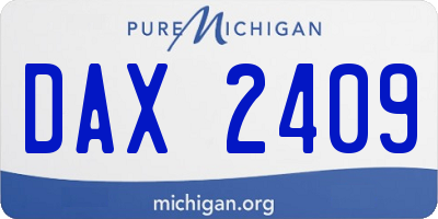 MI license plate DAX2409