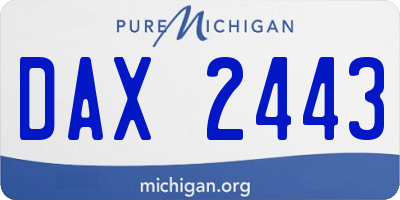 MI license plate DAX2443