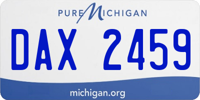 MI license plate DAX2459