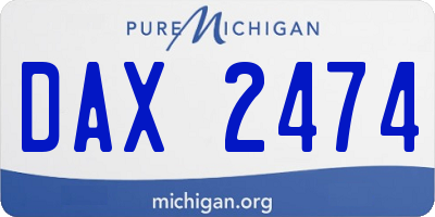MI license plate DAX2474