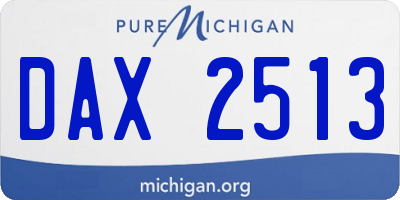 MI license plate DAX2513