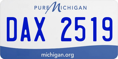 MI license plate DAX2519