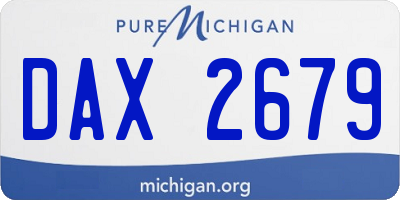 MI license plate DAX2679