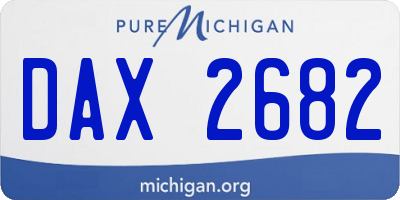 MI license plate DAX2682