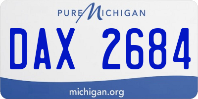 MI license plate DAX2684