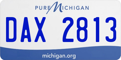 MI license plate DAX2813