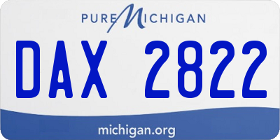 MI license plate DAX2822