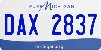 MI license plate DAX2837