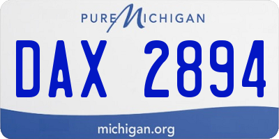 MI license plate DAX2894