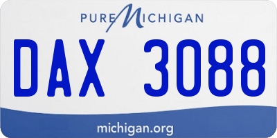 MI license plate DAX3088