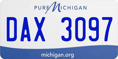 MI license plate DAX3097