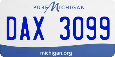 MI license plate DAX3099