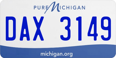 MI license plate DAX3149