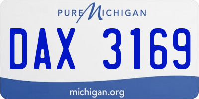 MI license plate DAX3169