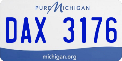 MI license plate DAX3176