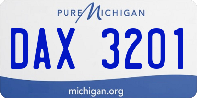 MI license plate DAX3201