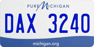 MI license plate DAX3240