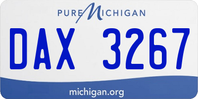 MI license plate DAX3267
