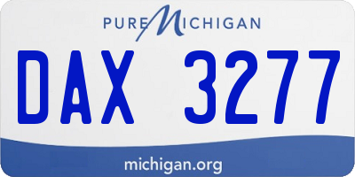 MI license plate DAX3277