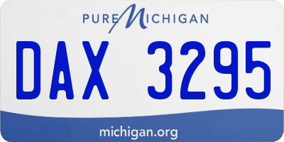MI license plate DAX3295