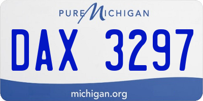 MI license plate DAX3297