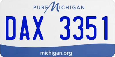 MI license plate DAX3351