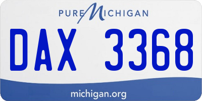 MI license plate DAX3368
