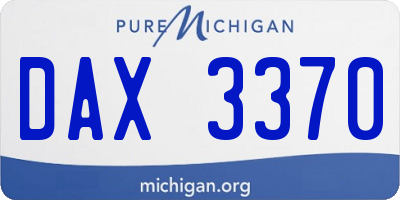 MI license plate DAX3370