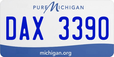 MI license plate DAX3390