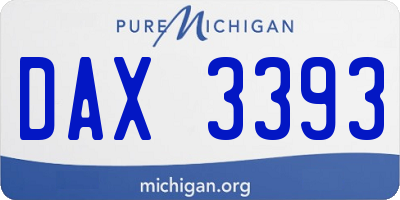 MI license plate DAX3393