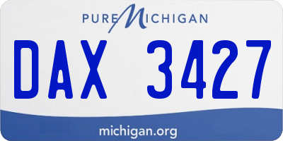 MI license plate DAX3427