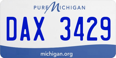 MI license plate DAX3429