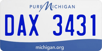 MI license plate DAX3431
