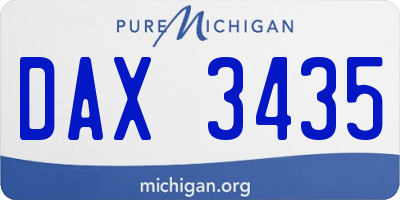 MI license plate DAX3435